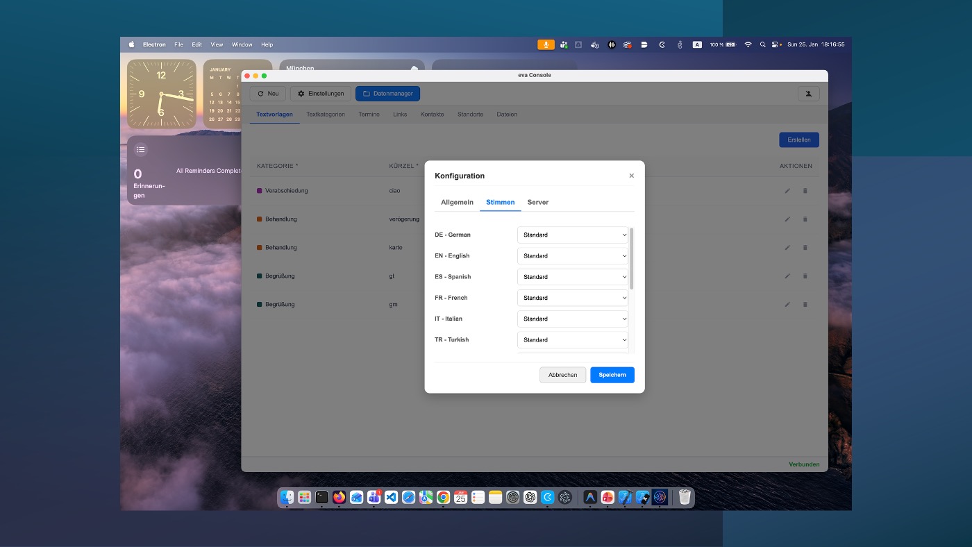 Stimmen-Konfiguration | Voice Configuration